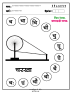 च चित्र रंगवा व वाचन